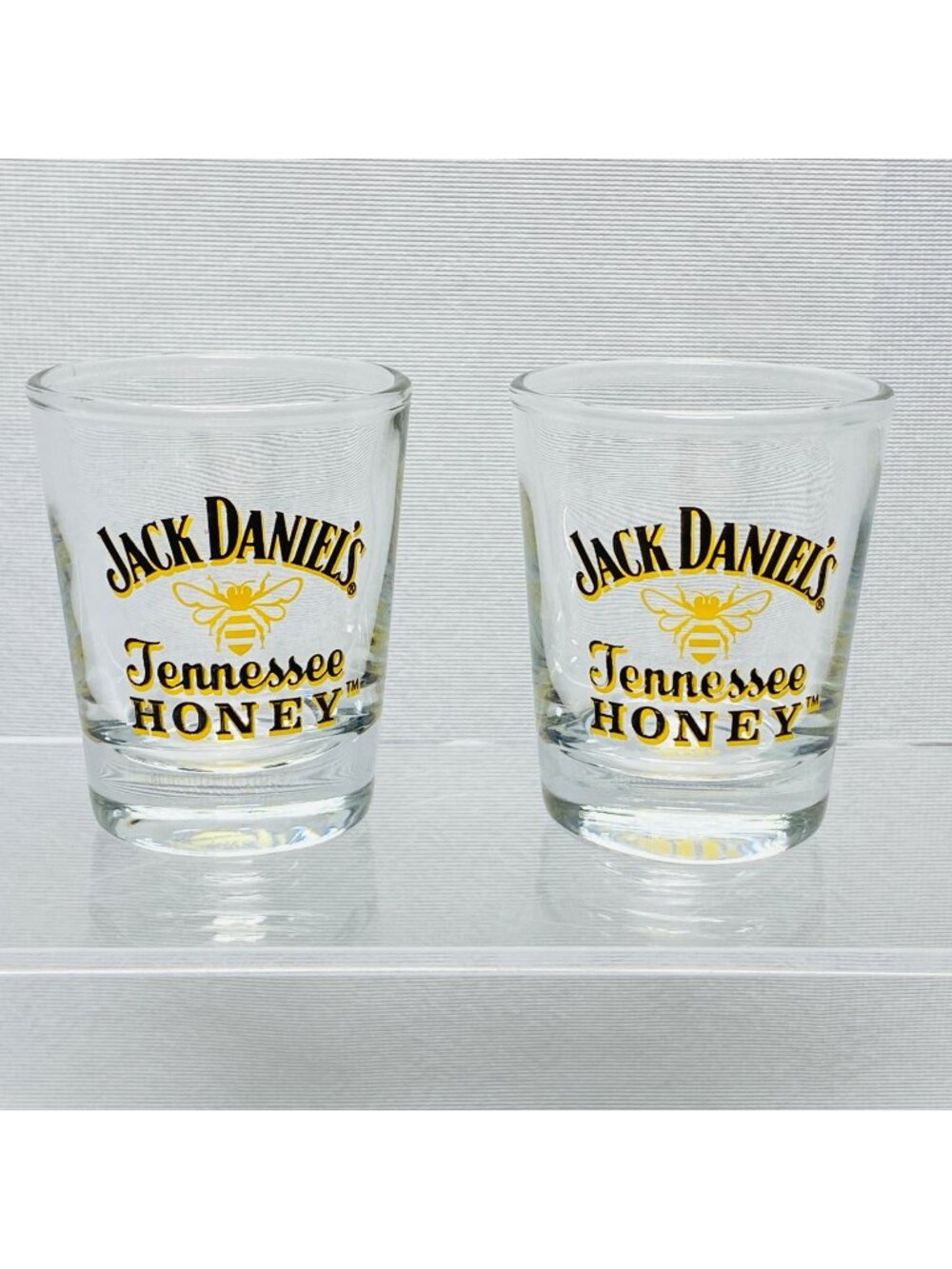 Jack Daniels Tennessee Honey Shot Glasses Set Of 2 Barware Collectibles